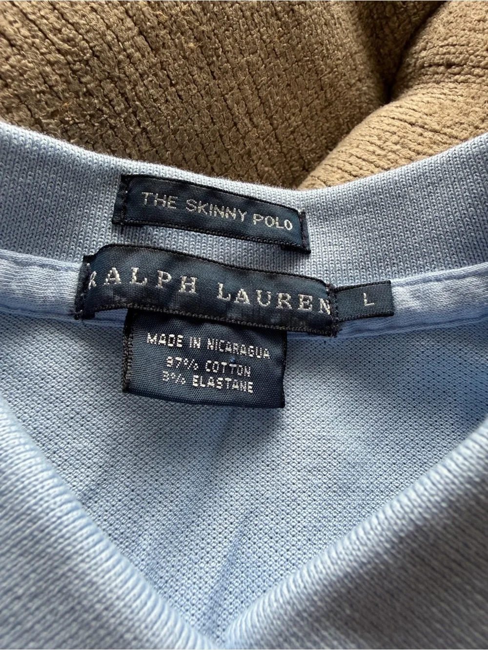 Ralph Lauren Light Blue Skinny Polo